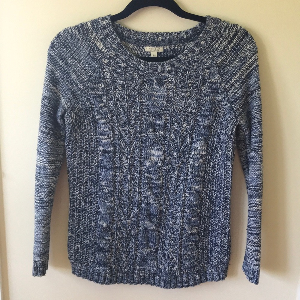 Blue knit sweater